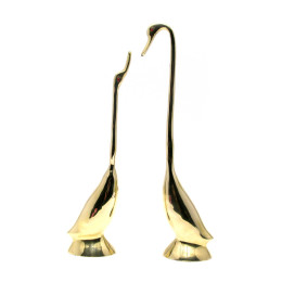 Swans pair bronze (h-28 cm h-22 cm)