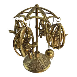Bronze elephants on a carousel (21x10.8x20 cm)