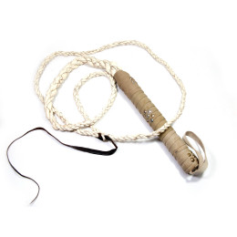 White leather whip