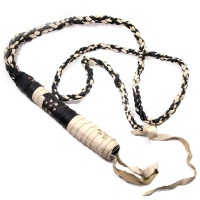 Whip leather black and white