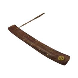 Incense stand "Om" rosewood (26x3.8 cm)