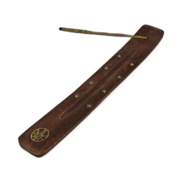 Incense stand "Hemp leaf" rosewood (26x3.8 cm)