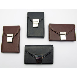 Визитница кожаная с магнитным замком гориз.(10,5х7 см)(E)