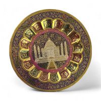 Тарелка бронзовая настенная " Тадж Махал" ( d-18; h-1 см)
