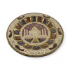 Тарелка бронзовая настенная белая " Тадж Махал" ( d-18; h-1 см)