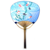 Веер опахало с рисунком "Золотые рыбки" (38х24,5х0,5 см)