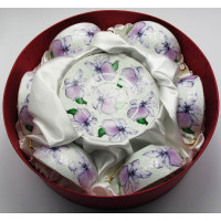 Round porcelain set (150ml)(6SBS1093) 6 cups + 6 saucers 