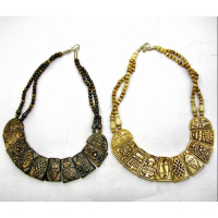 Bone carved necklace