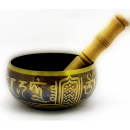 Чаша поющая с рисунком (без резонатора) (d 17см)
