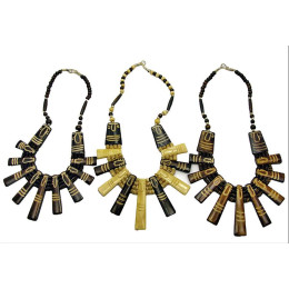 Bone carved necklace