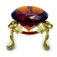 Кристал кришталевий на підставці бурштин (4 см)