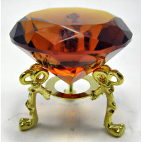 Crystal crystal on stand amber (5 cm)