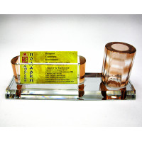 Stand for pens + crystal business card