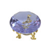 Кристалл хрустальный на подставке фиолетовый (6 см)