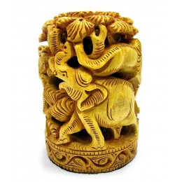 Скульптура  деревянная резная "Слон"(10х13 см)