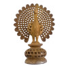 DISCOUNT: Carved Wooden Peacock (15x11x5cm)