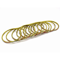 Браслеты медные с костяными вставками (н-р 12 шт)