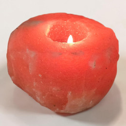 Свічник соляний (Natural)(~0,5 кг)(+-10х10х8 cm)(Гімалайська сіль)