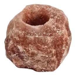 Свічник соляний (Natural)(~0,5 кг)(+-10х10х8 cm)(Гімалайська сіль)