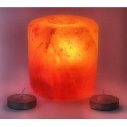 Polished cylindrical salt candlestick (S-021) (d-9, h-9 cm) (box 12 pcs.)