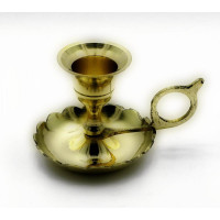 Свічник із ручкою бронзовий (d 6 см)