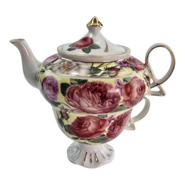 Porcelain set (3TA3108-6) 1 teapot + 1 cup "Roses" (200/400 ml cup/teapot)