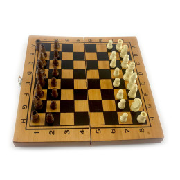 Backgammon+chess+checkers bamboo (24x12 cm)