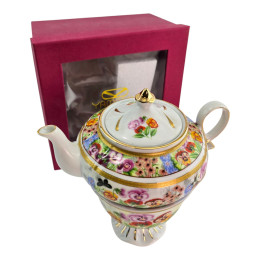 Porcelain set (3TA1293) 1 teapot + 1 cup "Violets" (200/400 ml cup/teapot)