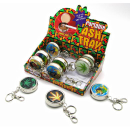 Metal ashtray on a keychain (5 cm)