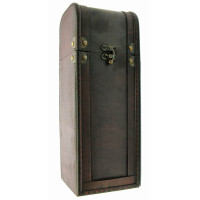 Футляр для пляшки (дерево зі шкірою) (35х12х13см)