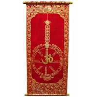 Панно красное "Колесо фортуны" (80х30CM)