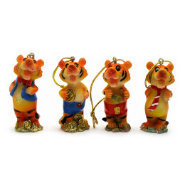 Tiger Decoration on Christmas Tree (12 pcs/pack)(6 cm)