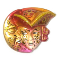 Ceramic mask "Venetian night" (10cm)(6pcs/pack)