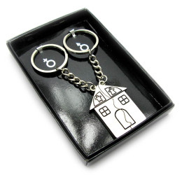 Брелоки для закоханих (D) "Будиночок" (12шт\уп)