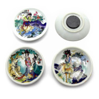 Магніт блюдце "Дівчина"(d-6,5 см)