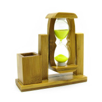Hourglass with a stand for pens (12.5x12.5x4 cm)