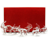 Crystal elephants (set of 7 pcs) (26x16x6 cm)