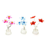Crystal flower (3 flowers) (4.5x4.5x10cm)