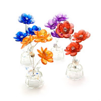 Crystal flower (3 flowers)(15x5x5 cm)
