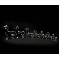 Crystal horses (set 7 pcs)(26x16x6 cm)