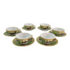 Round porcelain set (70 ml.) (6CCS129-3) "Green" (h-4 cm, d-7.3 cm, saucer d 11 cm)