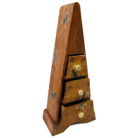 Шкатулка "Пирамида" дерево(50 см)(Индонезия)