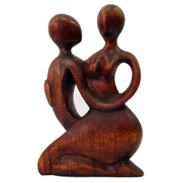 Wooden figure "Embrace" (20 cm) (Indonesia)