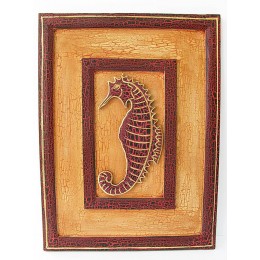Картина деревянная "Морской конек" (30x40) (Индонезия)