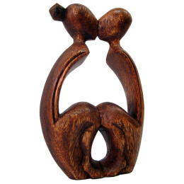 Wooden figure "Kiss" (20 cm) (Indonesia)