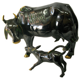 Корова з телям бронза (12 