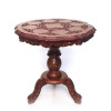 Стол резной с инкрустацией розовое дерево круглый (d-46 см h-47 см)