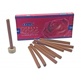 Fresh Rose dhoop sticks (Свежая Роза)(20 gms)(12/уп) (Satya) безосновное благовоние