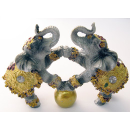 Pair of colored elephants (6 cm) (4 pcs/pack)