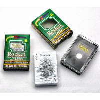 Plastic playing cards "Rocket" (9.5x6.5x2 cm) (12 pcs/pack)